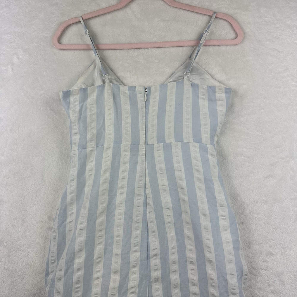 Cupcakes and Cashmere Womens Gathered Front Midi Dress Size 2 Blue White Stripes - Picture 11 of 14
